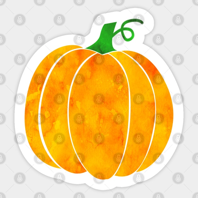 Watercolor Pumpkin Halloween Sticker by lunamoonart